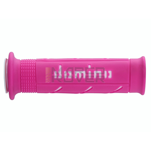 Coppia manopole Rosa e bianco DOMINO ROAD-RACING