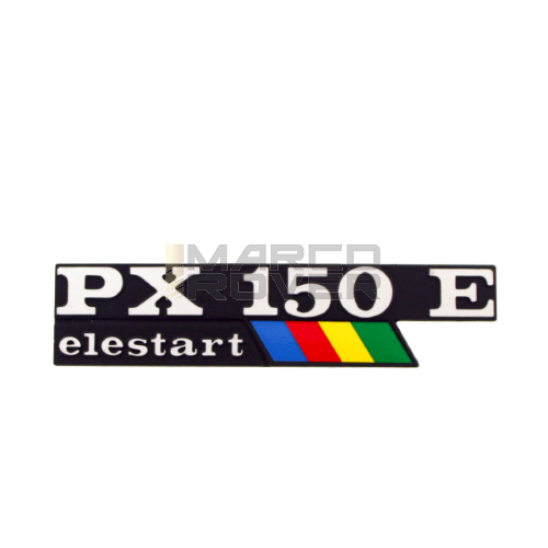 PX 125 E lettering plate with flag for side hood for Vespa PX , 125 E