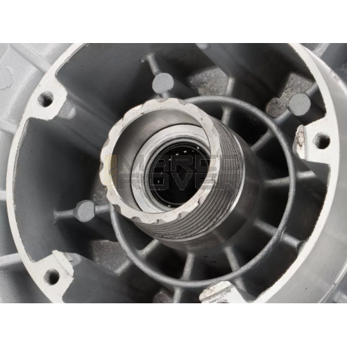 Tamburo per freno a disco anteriore Ø 20 mm con supporto pinza freno tipo LML adatto anche per Vespa PX80, PX125, PX150, PX200 Lusso - grigio argento