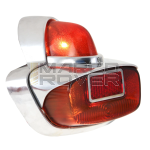 Fanale Posteriore Completo , Con Vetro Rosso , in Alluminio , per Piaggio Vespa 125 VNB , VBB , GS 