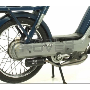 Marmitta espansione GIANELLI FIRE montata su piaggio CIAO PX SC , BRAVO  omologata - silenziatore Nero 