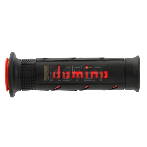 Coppia manopole Rosso e Nero DOMINO ROAD-RACING