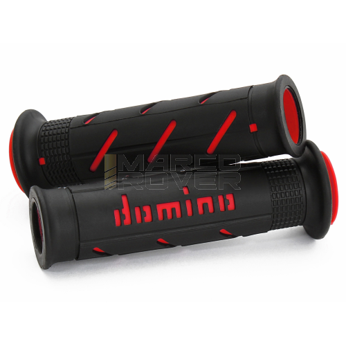 Coppia manopole Rosso e Nero DOMINO ROAD-RACING