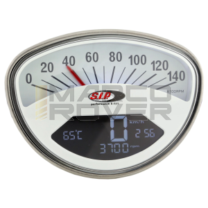 Contachilometri e contagiri SIP 2.0 per Vespa SS, 125 ET3 Primavera, GTR, Sprint Veloce, TS, Super, Rally, 14.000rpm, colore quadrante: bianco