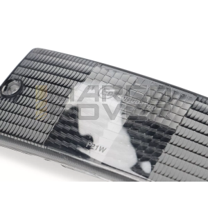 Kit lenti frecce indicatori di direzione - QUALITA' OEM set di 4 anteriori e posteriori per Vespa PX 80, PX 125, PX 150, PX 200, T5 125 cc - Nero fumè