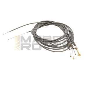 Kit Cavi E Guaine SIP PREMIUM , Colore Grigio , Con Disegno Quadretto , per Piaggio Vespa V1 - V15 , V30 - V33 , VM . VN , VL 1 - 3 , VB1 