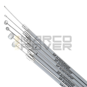 Kit Cavi E Guaine SIP PREMIUM , Colore Grigio , Con Disegno Quadretto , per Piaggio Vespa V1 - V15 , V30 - V33 , VM . VN , VL 1 - 3 , VB1 