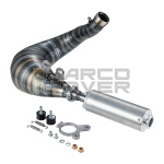 Marmitta Espansione FRT , BFA per CILINDRI GP montaggio GIRATO , versione racing , per Piaggio vespa 50 Special , ET3 , Primavera