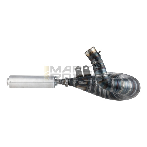 Marmitta Espansione FRT , BFA per CILINDRI GP montaggio GIRATO , versione stradale , per Piaggio vespa 50 Special , ET3 , Primavera