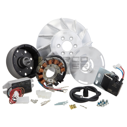 Accensione elettronica SIP PERFORMANCE by VAPE, STRADALE, per Vespa T5, volano ca.: 1620g in alluminio CNC, 9 bobine, 12 magneti, 12V, DC 110 watt, anticipo fisso