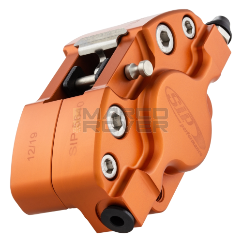 SIP brake caliper 2 pistons ÃƒËœ 31.5 mm, Vespa PX '98, MY, '11, GRIMECA kit - matte orange anodized