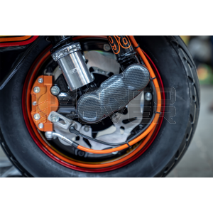 SIP brake caliper 2 pistons ÃƒËœ 31.5 mm, Vespa PX '98, MY, '11, GRIMECA kit - matte orange anodized