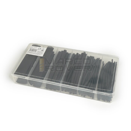 Serie tubi termoretrattili 100 pezzi- nero - Ø=1,5mm, 2,5mm, 4,0mm, 6,0mm, 10mm, 13mm