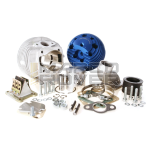 Kit cilindro PARMAKIT "PUFFO CHALLENGER" Lamellare 130cc, d57, biella 97, corsa 51, testa candela laterale, collettore da 30mm, Vespa 50, Special, 90, 125 ET3 Primavera