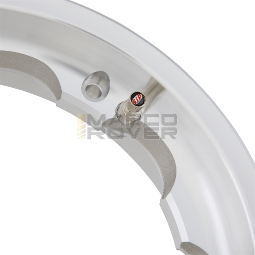 SIP Tubeless 2.50 rim for Lambretta 125 Li / Speciale / GP / DL / 150 LI / Speciale / SX / GP / 175 TV / 200 TV / SX / GP / DL, 2.50--10 "", aluminum, polished, W/O Abe, Valve Premunned, Grade AA - Race Repair and First Class Frame - F