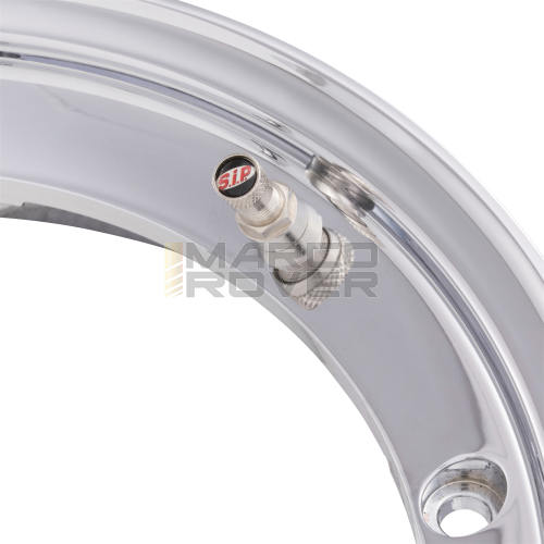 Tubeless 2.0 SIP chrome rim for Vespa 50-125 / PV / ET3 / PK / S / XL / XL2 / 125 GT-TS / 150 GL / GS VS5T / Sprint / V / T4 / Rally / PX / PE / LUSSO / T5 / LML STAR / DLX / DELUXE 2T / 4T, 2.10 x 10
