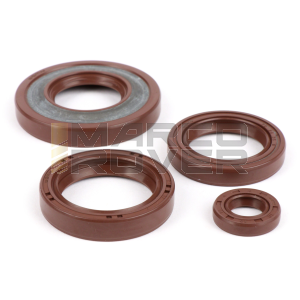 Engine oil seal kit - BGM PRO , FKM / Viton for Vespa Smallframe 24 mm PK 125 , XL2
