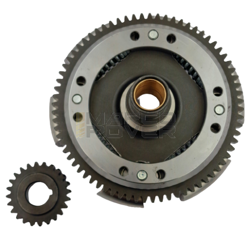 Bell gears 24-72 FRT BFA OVER 40HP with DRAG basket and reinforced DRAG cotter for Vespa 50, 90, 125 ET3 Primavera, PK