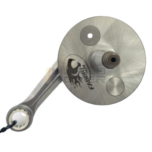 Albero motore FABBRI RACING volani tondi, cono 20, biella 105 dal pieno, corsa 53, spalle 87, Vespa 125 ET3 Primavera