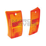 Coppia plastiche arancio per frecce anteriori - per Vespa PX 125 , 150 , 200 , PE , T5 , Arcobaleno 