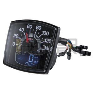 Contachilometri e contagiri digitale SIP 2.0 Quadro per Vespa 50 Special - 14000 RPM - CARBON LOOK bordo nero 