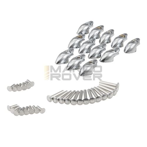 Kit striscie pedana per vespa 50 special - HIGH QUALITY - Puntalini cromati 