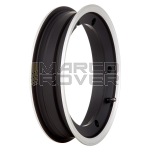 Cerchio in lega tubeless 2.0 SIP 2.10-10 Vespa 50, 125 ET3 Primavera, PK, PX, T5 - nero con bordo alluminio lucido
