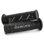 Manopole  in gomma termoplastica bicomponente DOMINO MX2, nero grigio Road Racing