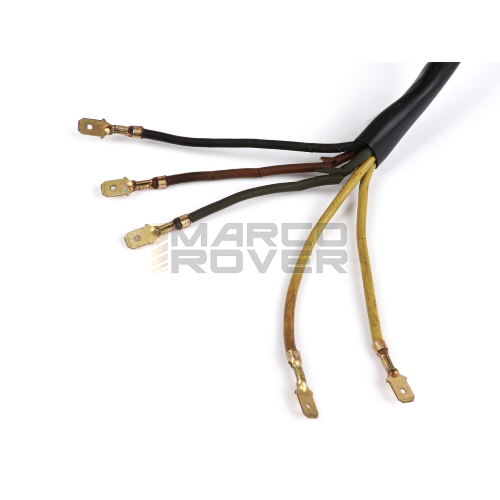 Statore a puntine - NOS - 12 V , 5 cavi CA , per Vespa PX , PX 125 - 150 con regolatore di tensione, con batteria ,  sistema di lampeggiamento a 4 luci, 2 x cavo giallo