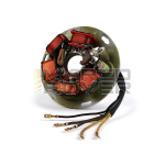 Pin stator - NOS - 12 V , 5 AC cables , for Vespa PX , PX 125 - 150 with voltage regulator, with battery , 4 light flashing system, 2 x yellow cable