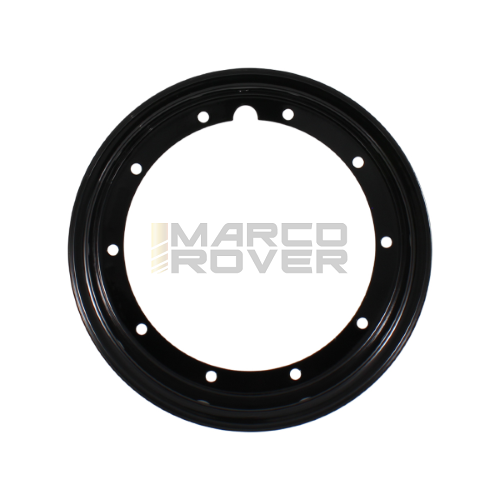 Cerchio in acciaio 2.10-10 scomponibile verniciato  NERO  Vespa 50 Special, 125 ET3 Primavera, Sprint, GT, GL, TS, Rally, PX, PK, T5