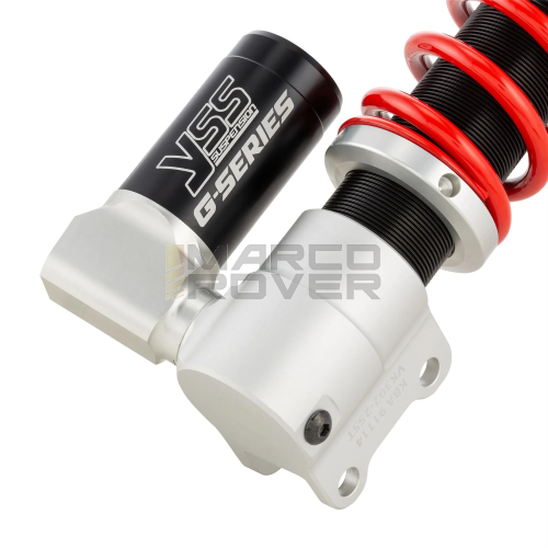 Ammortizzatore anteriore YSS Vespa PX , 125-150-200 , PE - corpo NERO molla ROSSA