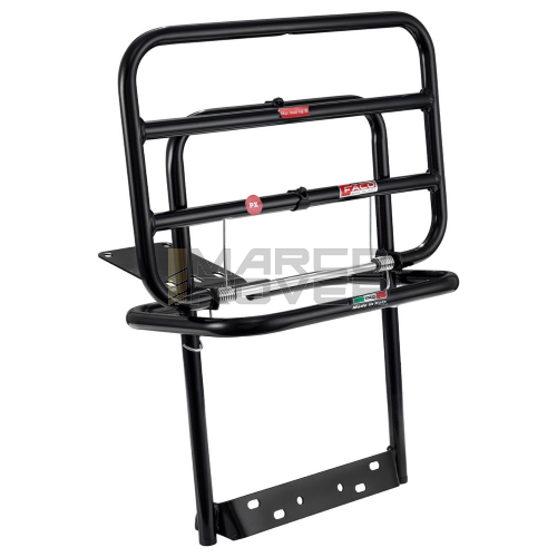 Portapacchi posteriore per Vespa PX 80 - 125 - 150 - 200 , PE , Lusso , T5 - verniciato nero