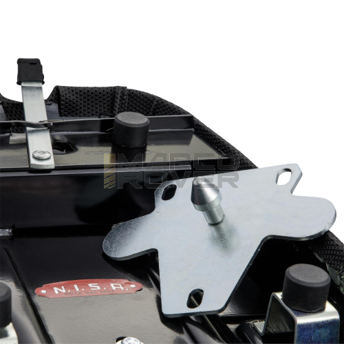 Sella CORSA DELUXE per Vespa PX in ABS - rivestita in sky nero e bordata in bianco