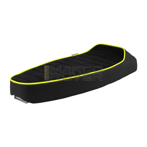 Sella NISA Sport Racing per Vespa 50 , 90 , 125 , ET3 , primavera - giallo fluo