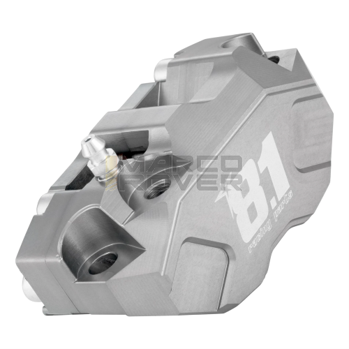 Pinza freno OTTOPUNTOUNO Hurricane 4 pistoncini, radiale, interasse fori 84mm - alluminio CNC, titanio anodizzato