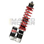 BLACK AND RED front shock absorber YSS for Vespa PK , XL , GP , FL2 , silver body / black red spring