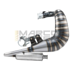 Racing expansion muffler for QUATTRINI CYLINDER M200 and similar