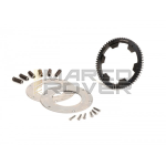 kit corona x primaria denti dritti fissaggio parastrappi vite con anello e molle BENELLI  vespa largeframe