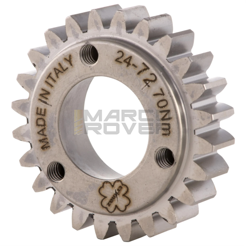 Pignone primaria z=24  CRIMAZ per rapporti 24-72 denti dritti Vespa 50, 90, 125 ET3 Primavera, PK, - CON CONO 