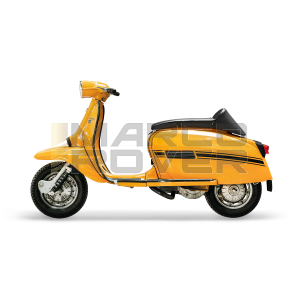Sella -ANCELLOTTI slope back XL- Lambretta LI, LI S, SX, TV, DL, GP - nero/nero