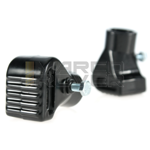 Piedini cavalletto in alluminio nero Ø 20 mm per Vespa 50 R/ Special/ Elestart/ SR/ 90/ R/ 125 PV/ ET3 1973->