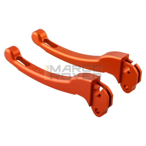 Leve sportive SIP Vespa tutti i modelli con freno a tamburo - alluminio cnc, arancione anodizzato - 2 pezzi