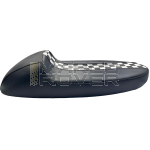 CORSA saddle for Vespa 50, Special, Et3 Primavera in ABS - covered in carbon black skai with checkered stripe