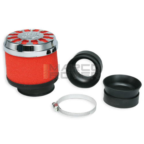 Filtro aria RED FILTER MALOSSI E13 Ø 42 / 50 / 60 dritto per carburatori PHBH - MIKUNI - KEIHIN