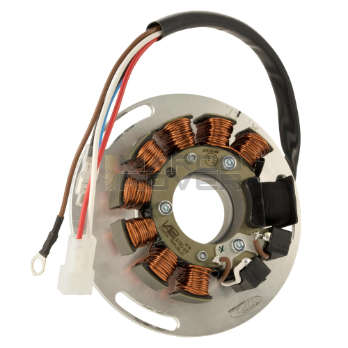 Accensione elettronica SIP PERFORMANCE by VAPE, STRADALE, per Vespa 125 VNA, VNB, GT, GTR, Super, TS 1°, 150 VBA, VBB, GL, Sprint, Super, volano ca.: 1600g in alluminio CNC, 9 bobine, 12 magneti, 12V, AC 110 watt, anticipo fisso