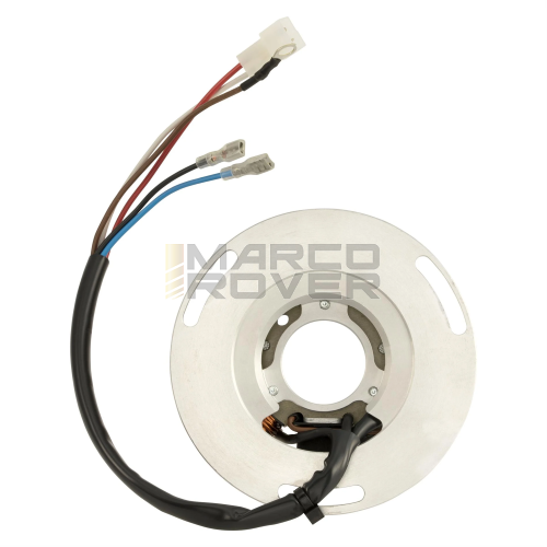Accensione elettronica SIP PERFORMANCE by VAPE, STRADALE, per Vespa 125 VNA, VNB, GT, GTR, Super, TS 1°, 150 VBA, VBB, GL, Sprint, Super, volano ca.: 1600g in alluminio CNC, 9 bobine, 12 magneti, 12V, AC 110 watt, anticipo fisso
