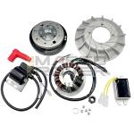 Accensione KAST Super – Cono 20 con volano rivettato 1,4 kg  per Vespa 50 Special L N R 90 125 primavera et3  PK con ventola in alluminio