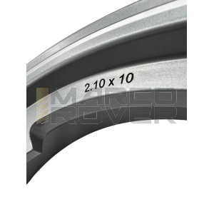  Cerchio in lega tubeless FA Italia "MARGHERITA" 2.10-10 Vespa 50, 125 ET3 Primavera, PK, PX, T5 - grigio metallizzato