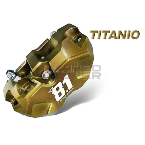 Pinza freno OTTOPUNTOUNO TITANIUM Hurricane 4 pistoncini, radiale, interasse fori 84mm - alluminio CNC